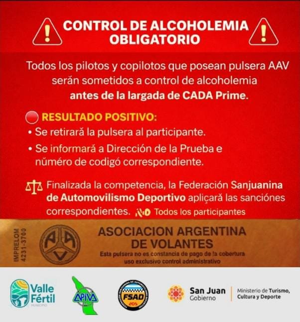 Test de alcoholemia obligatorio