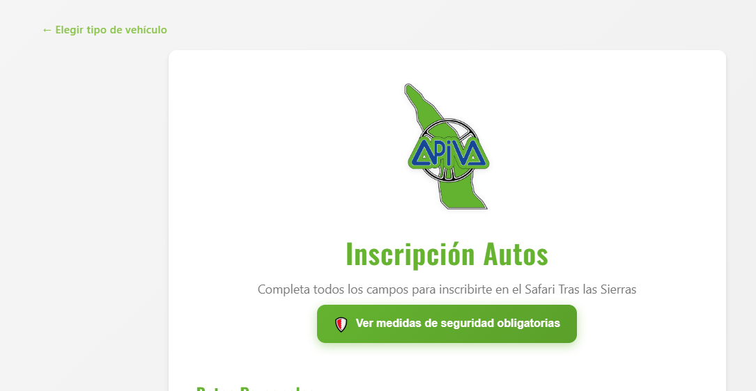 Instructivo de Inscripción Online: Safari Tras las Sierras